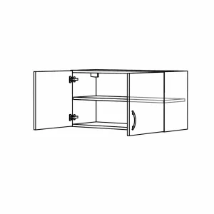 Horní policová skříňka se 2 dvířky, 600 mm, výška 576 mm KuchyneNaNetu