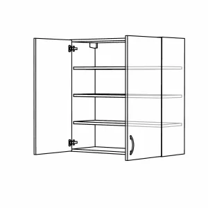 Horní hluboká policová skříňka se 2 dvířky, 800 mm KuchyneNaNetu