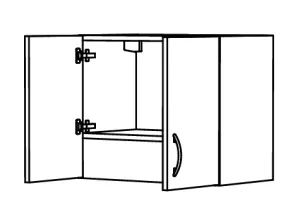 Horní skříňka pro digestoř, 900 mm, výška 576 mm KuchyneNaNetu
