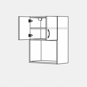 Horní skříňka pro mikrovlnnou troubu, 600 mm, výška 720 mm KuchyneNaNetu