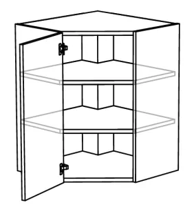 Horní rohová skříňka, 60 mm, výška 720 mm KuchyneNaNetu