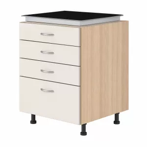 Spodní skříňka pro varnou desku se 4 zásuvkami, 800 mm