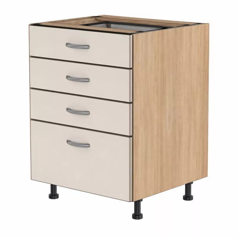 Spodní zásuvková skříňka, 700 mm, 4 zásuvek KuchyneNaNetu