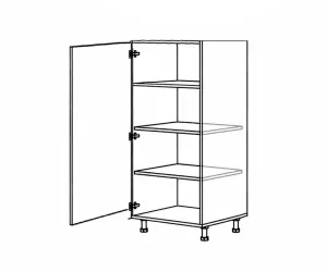 Vysoká potravinová s dvířky, 400 mm, výška 1338 mm skica