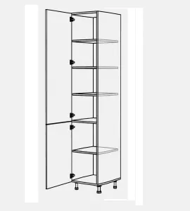 Vysoká skříň potravinová s dvířky, 300 mm, výška 2058 mm KuchyneNaNetu