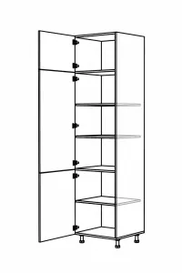 Vysoká potravinová skříň s dvířky, 400 mm, výška 2238 mm KuchyneNaNetu