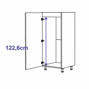 Vysoká 600/lednice, výška 1338 mm