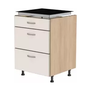Spodní skříňka pro varnou desku 900 mm, 3 zásuvky