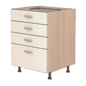 Spodní zásuvková skříňka 600 mm, 4 zásuvky